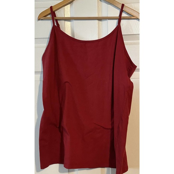 torrid Tops - torrid cotton camisole adjustable spaghetti straps burgundy size 4